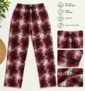 REHLA - Pantalon Pyjama Homme à Carreaux - Rouge